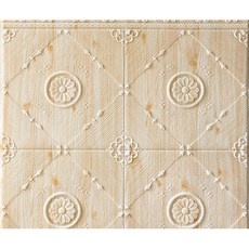 YOLO LIFE 3D 立體自粘牆貼泡沫塊 70 x 77 厘米, 雛菊原木, 1個