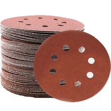 Babellop 125mm 40號 圓形 8孔 砂磨砂紙, 100個