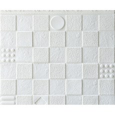 YOLO LIFE 3D 立體自粘牆貼泡沫塊 70 x 77 厘米, 達哈洛白, 1個