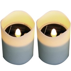 데일리리빙 야외 정원 인테리어 티라이트 무드등 2p, 화이트