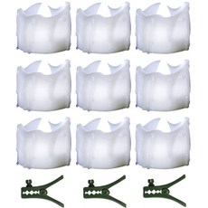 데일리리빙 녹아내리는 초 연출 캔들 무드등 리모컨 9p + 티라이트 클립 3p 세트, 쿨화이트