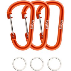BOOMS FISHING CC3 登山扣 3件組, 橘色(BACCCC308O03), 3個