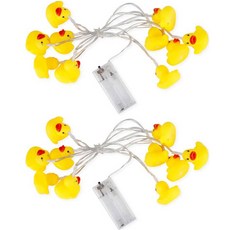Indikay 黃色小鴨 LED 裝飾燈串 2入, 混合色, 2個