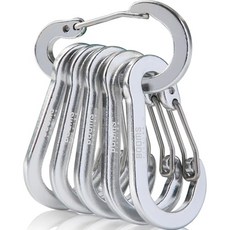 BOOMS FISHING CC1 登山扣, 6個, 銀色