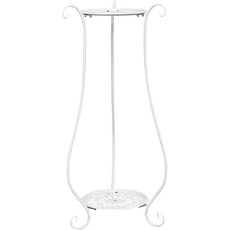 JLIFE 古典普羅旺斯花盆架, 白色, 2層