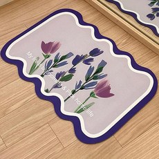 픽홈 블로썸 빨아쓰는 규조토 발매트, 퍼플, 1개