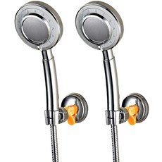 壓縮式吸附式角度調節型蓮蓬頭架, 2個, 混合顏色