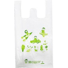 環保手提塑膠袋 白色, 5L, 300個