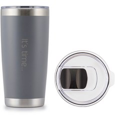 TALLSTOY It's time磁吸滑蓋式真空保溫杯, Gray, 591ml