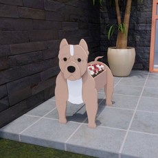 Ruijel 庭園裝飾 動物造型支架, 鬥牛犬, 1個