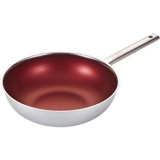 CLADIN Benefit系列單柄不鏽鋼不沾深炒鍋+玻璃蓋組, 28cm, 1組