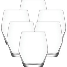 LAV ELL348 家庭咖啡館玻璃杯 370ml, 6個, 透明