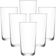 LAV AOS378 家庭咖啡館玻璃杯 490ml, 6個, 透明