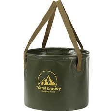 퍼즈생활건강 야외 아웃도어 캠핑 방수 설거지통 20L, 그린