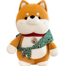 soonZAM 可愛的麻糬柴犬軟綿綿靠枕玩偶, 棕色