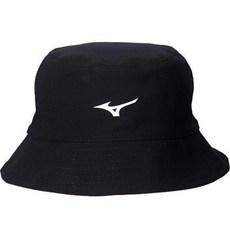 Mizuno 美津濃 Logo雙面雙面漁夫帽, 黑色+灰色