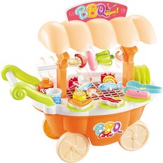 SkySunstar 旋轉烤肉迷你超市零食車餐車超市遊戲, 混色