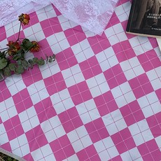 라온투유 휴대용 방수 피크닉 매트, 13 핑크 체크