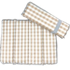 RaonToU 便攜式折疊防水坐墊 4層 2入, 04 棕色