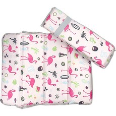 RaonToU 便攜式折疊防水坐墊 4層 2入, 22 粉色紅鶴