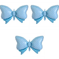 YUMS 派對用品 緞帶氣球, 3個, 藍色