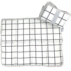 RaonToU 便攜式8折疊防水坐墊 2入, 01白色