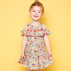 JELISPOON 女童超級夏日花卉挖肩連衣裙