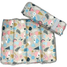 RaonToU 便攜式折疊防水坐墊 4層 2入, 14 卡其冰