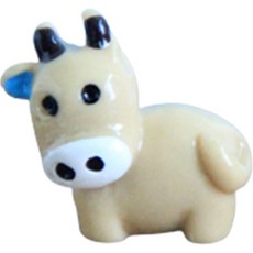 花盆裝飾迷你公仔 黃牛, 混合顏色