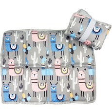 RaonToU 便攜式8折疊防水坐墊 2入, 17灰色羊駝