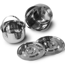 BUCK703 3層不鏽鋼露營炊具 3~4人用 4件組, 單一顏色, 1套