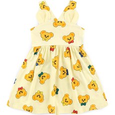 milk mile 童款可愛小熊印花吊帶連身裙