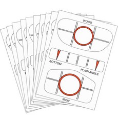 Ants 高爾夫球桿擊球點貼紙 3款 x 10入組, 紅色