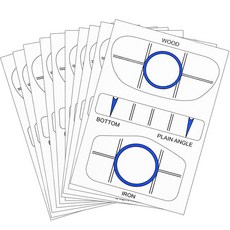 Ants 高爾夫球桿擊球點貼紙 3款 x 10入組, 藍色