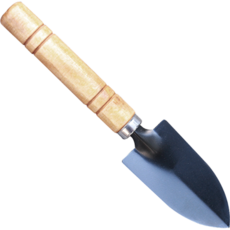 工整盆栽園藝移植鏟 黑色, 1個