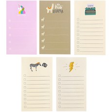 indi.k 待辦清單設計便條紙 5款 x 4張組合, 1套, 混色