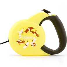 강아지 르칙 스타일리스타 자동줄, 옐로우독, 1개