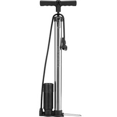 ROCKBROS 洛克兄弟 空氣壓力表自行車打氣筒 A380SS, 黑色+銀色, 1個