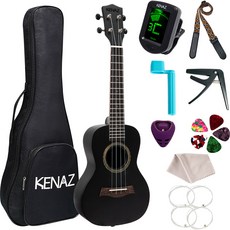 KENAZ 烏克麗麗 KU43C BK + 11件組套裝, 演奏會型