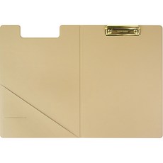 FENICE Studio PU 金屬夾式A4文件夾, 1個, 米色