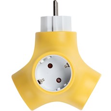 POWER ZONE Tetrapod 3孔延長線 PA-GEK-03S, 13cm, 黃色, 1個
