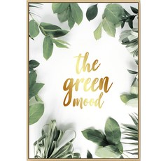 yoromkorom 帆布植物海報室內裝飾畫框 A款, 金色, 1個