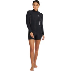 O'NEILL 女款Bahia背拉鍊長款彈性2mm連身防寒衣 5291OA, BLK + NRF + BLK