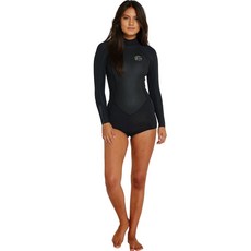 O'NEILL 女款 Cruise 後拉鍊 2mm 春季防寒衣 96205, BLK + BLK + BLK