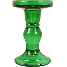 봄봄리빙 투명 크리스탈 가정용 촛불대 대, 그린