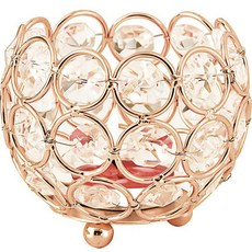 봄봄리빙 북유럽 크리스탈 캔들 홀더 대, 골드