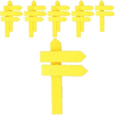 12圓形圍籬花盆標籤 10入, 黃色