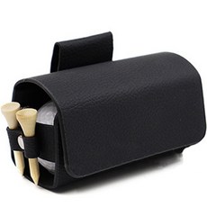 gosingle 高爾夫素色橫式雙球袋, 黑色, 1個