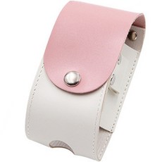 고싱글 골프 투톤 가죽 2구 볼파우치, 1개, 핑크