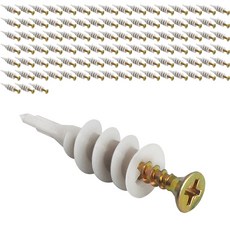 石膏板鑽孔石膏板壁虎 32mm + 螺絲 25mm 套組, 100套